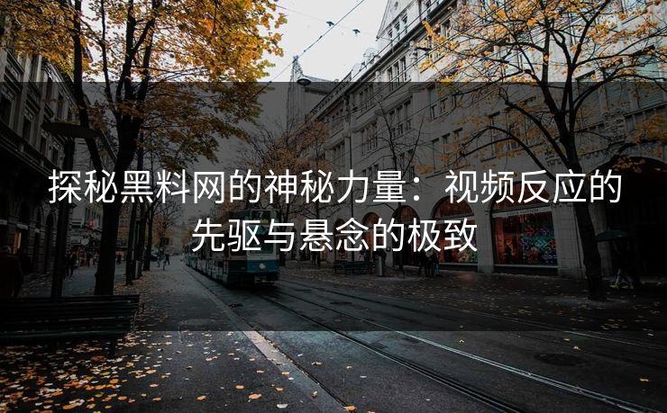 探秘黑料网的神秘力量：视频反应的先驱与悬念的极致